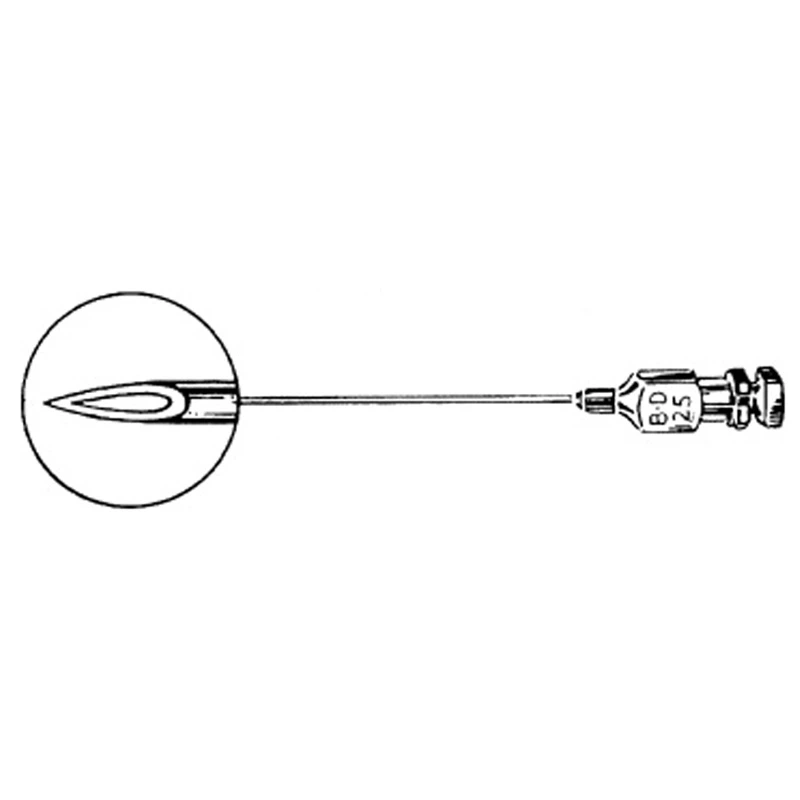 Bevel-cut igla
